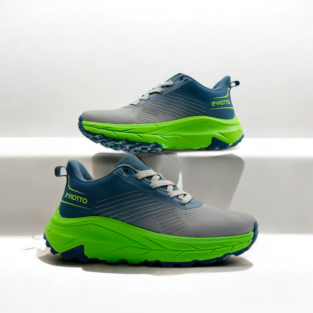 Pro Men's Running Shoes Grey/Blue/Green