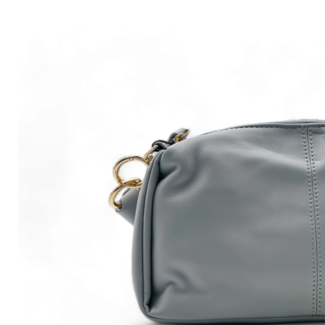 Grey satchel purse sale