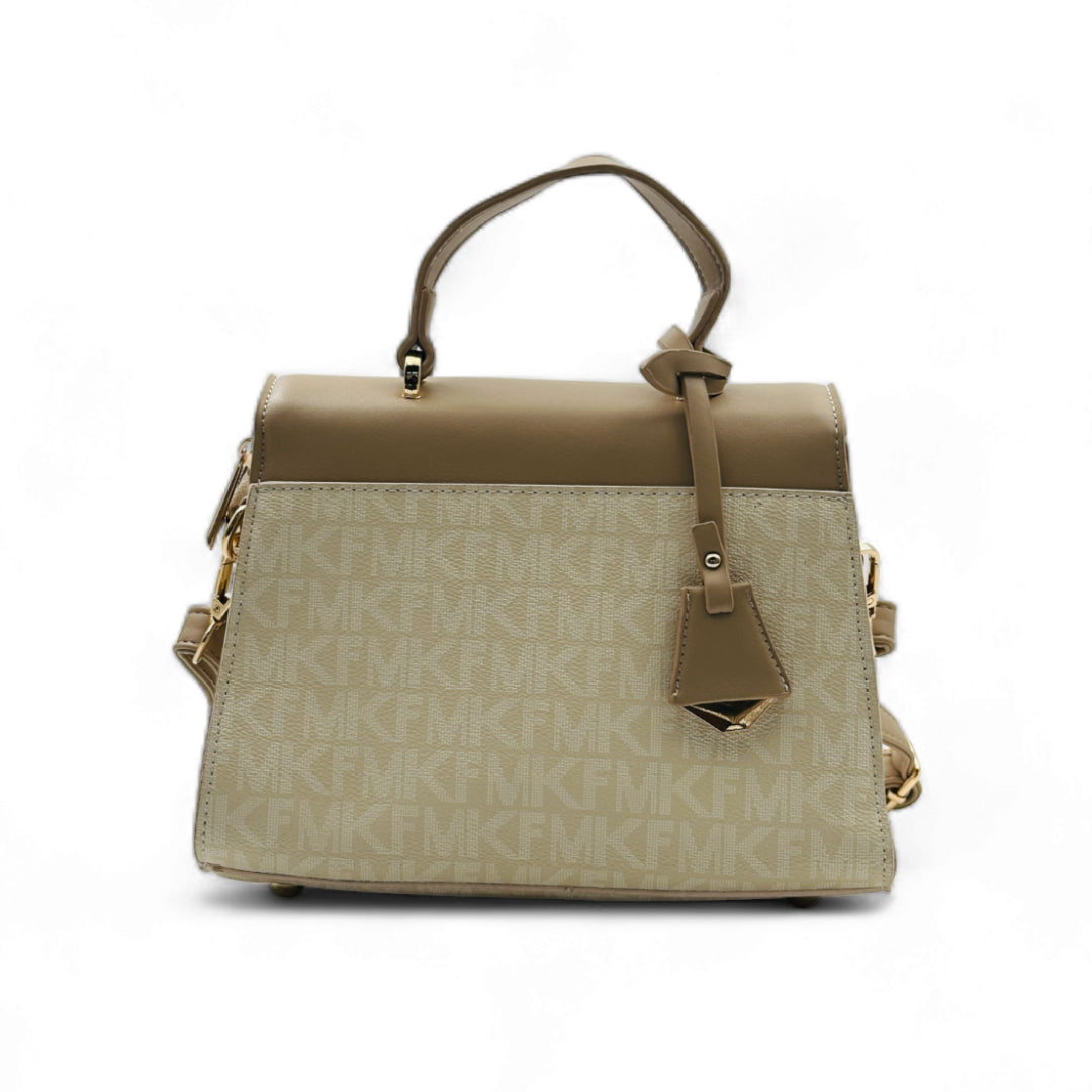 Bella Satchel Women's Handbag Khaki & Brown